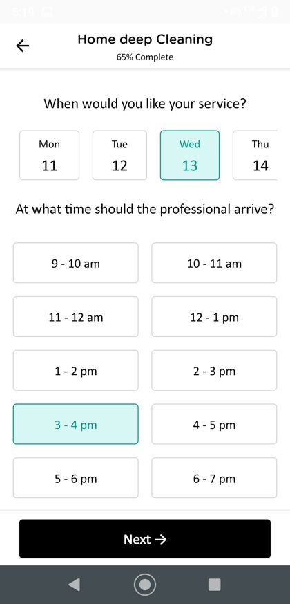 Cleanlly app screen 3