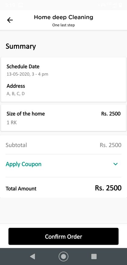 Cleanlly app screen 4