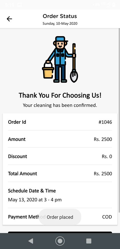 Cleanlly app screen 5