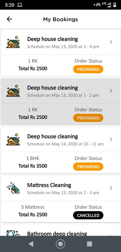 Cleanlly app screen 6