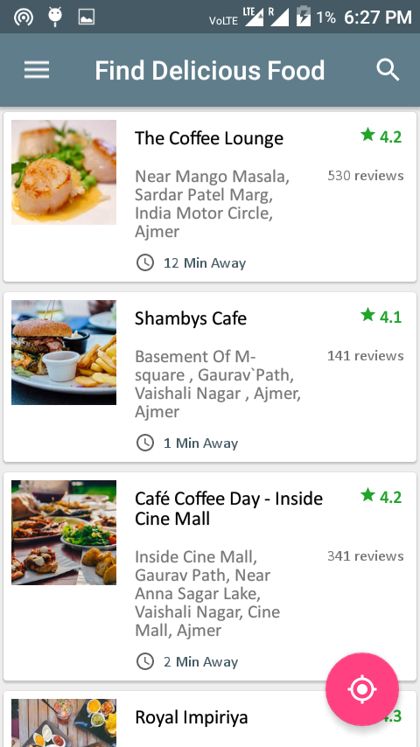 Foodway app screen 4