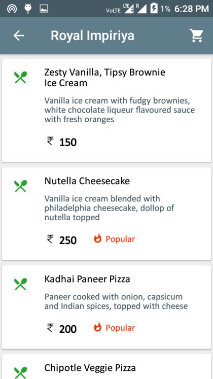 Foodway app screen 6