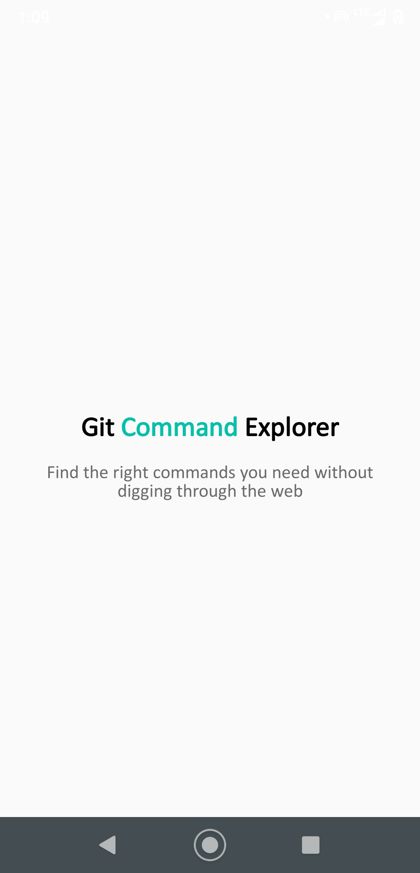 Git Explorer app screen 1