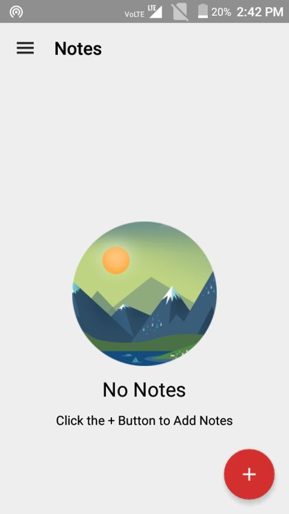 Material Notes app screen 1