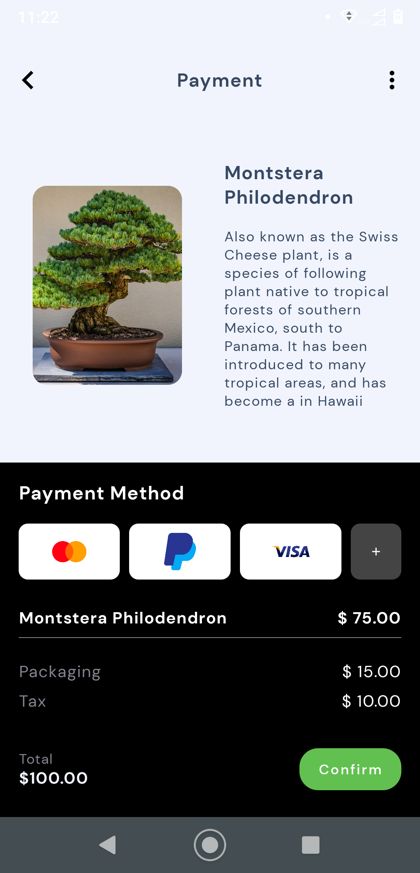 Plant Shop app screen 4