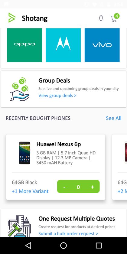 Shotang app screen 2