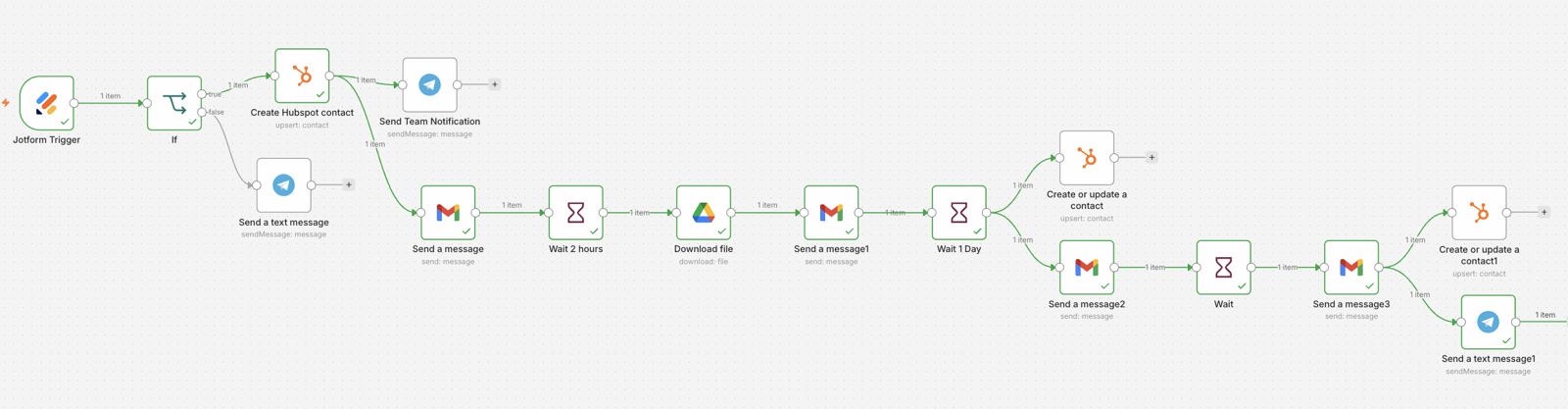 Client onboarding automation screenshot